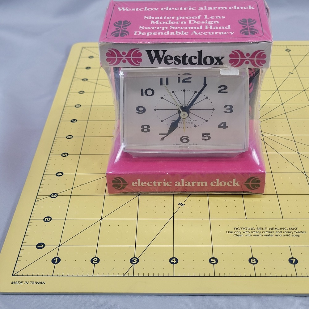 Westclox Bold II Electric Alarm Clock White 20291 New Old Stock Vtg Grandpa Core - Picture 7 of 7